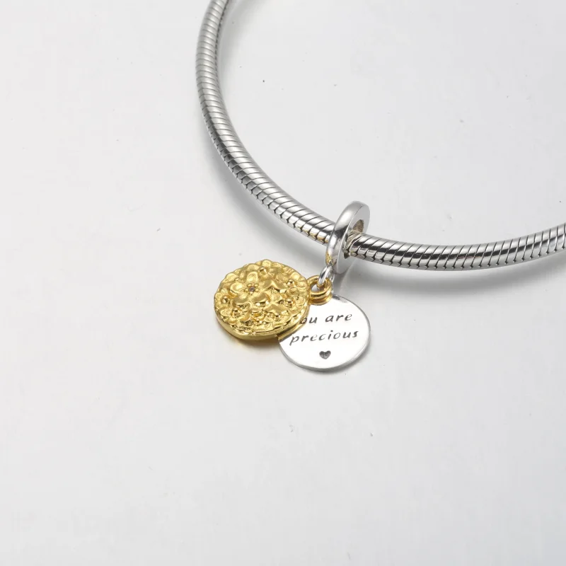 (imagem para) Charm Duplo Pingente Duas Cores Margarida Pandora - 762341C01 - Visualizar 4