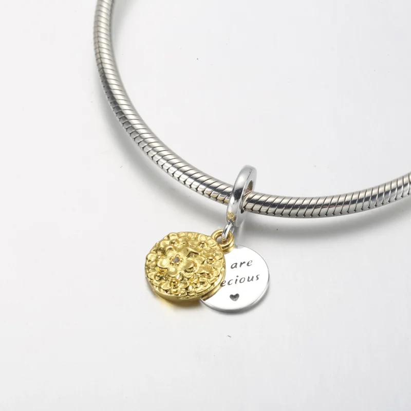 (imagem para) Charm Duplo Pingente Duas Cores Margarida Pandora - 762341C01 - Visualizar 12