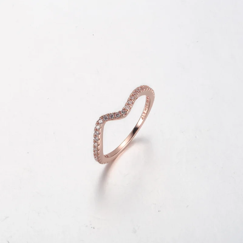 (imagem para) PANDORA Anel Onda Cintilante - 182539C01 - Visualizar 5