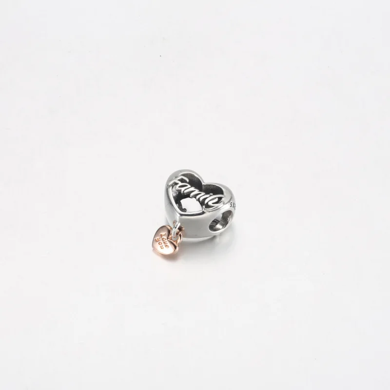 (imagem para) PANDORA Charm Coração Love You Family - 782326C00 - Visualizar 8