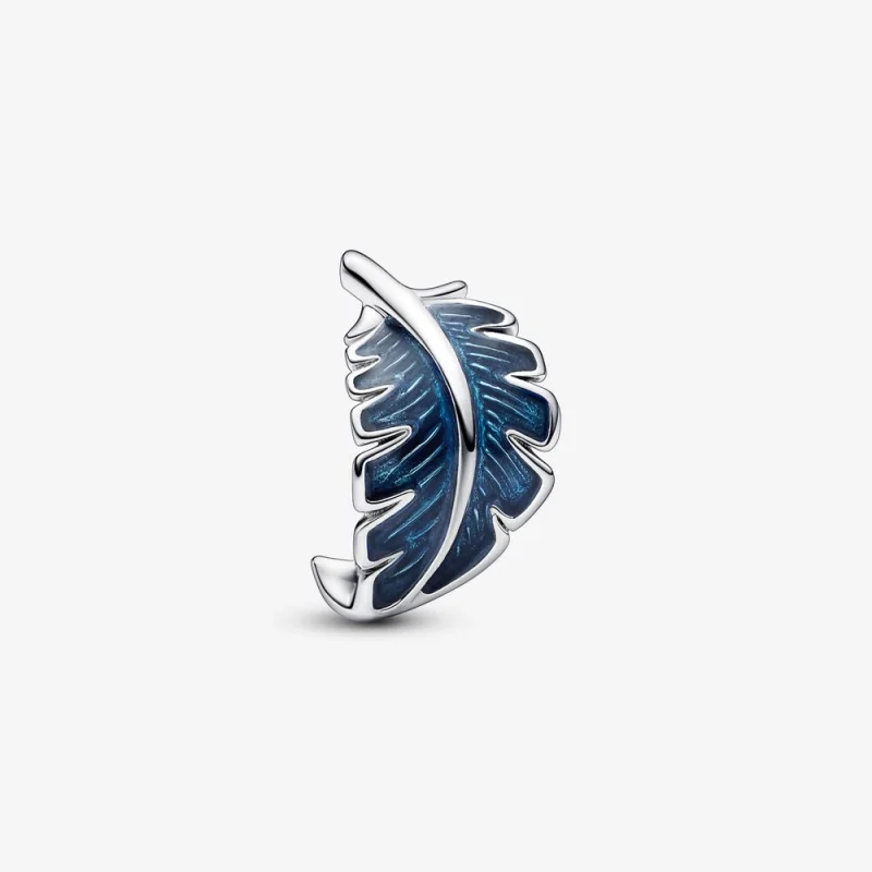 (imagem para) PANDORA Charm Curva de Pena Azul - 792576C01 - Visualizar 4