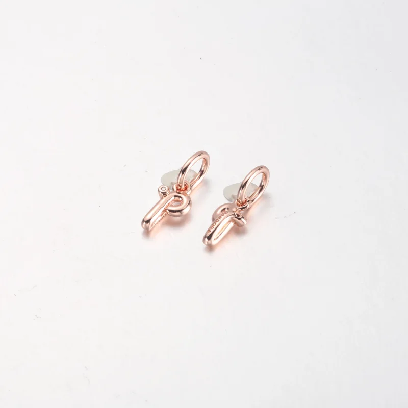 (imagem para) PANDORA Charm de Letra A Cursiva do Alfabeto Pingente - 782531C01 - Visualizar 16