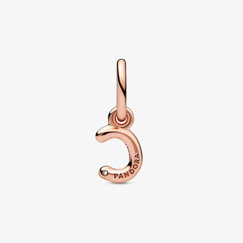 (imagem para) PANDORA Charm de Letra C em Alfabeto Script Pingente - 782472C01 - Visualizar 3