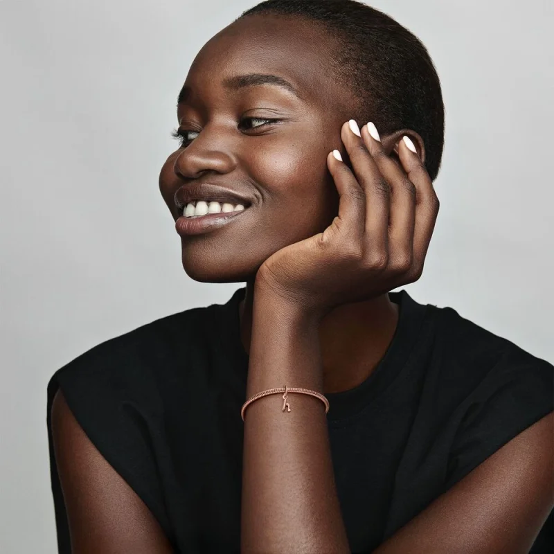 (imagem para) PANDORA Charm de Letra H Cursiva do Alfabeto com Pingente - 782462C01 - Visualizar 2