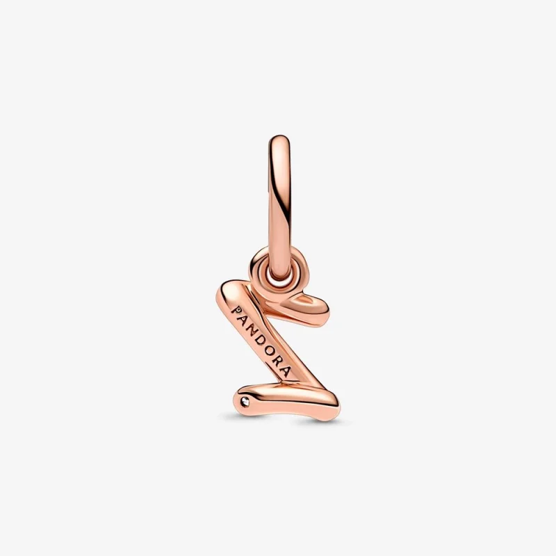 (imagem para) PANDORA Charm de Letra Z em Alfabeto Script com Pingente - 782457C01 - Visualizar 2