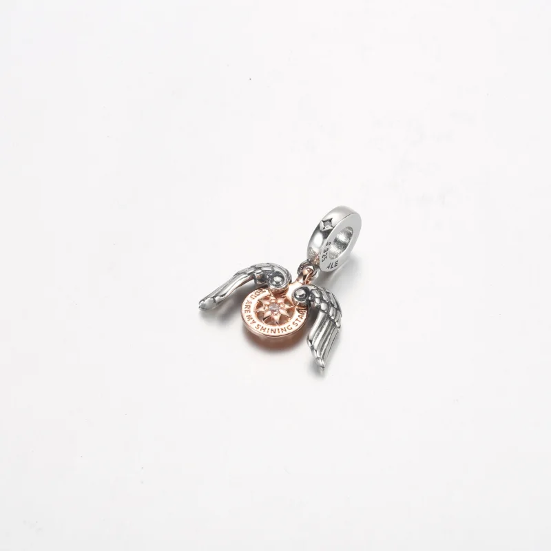 (imagem para) PANDORA Charm de Pingente Bússola Celeste com Asas de Anjo - 782359C01 - Visualizar 5