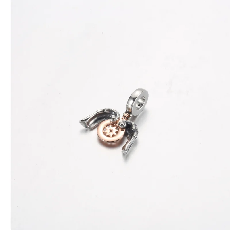 (imagem para) PANDORA Charm de Pingente Bússola Celeste com Asas de Anjo - 782359C01 - Visualizar 6
