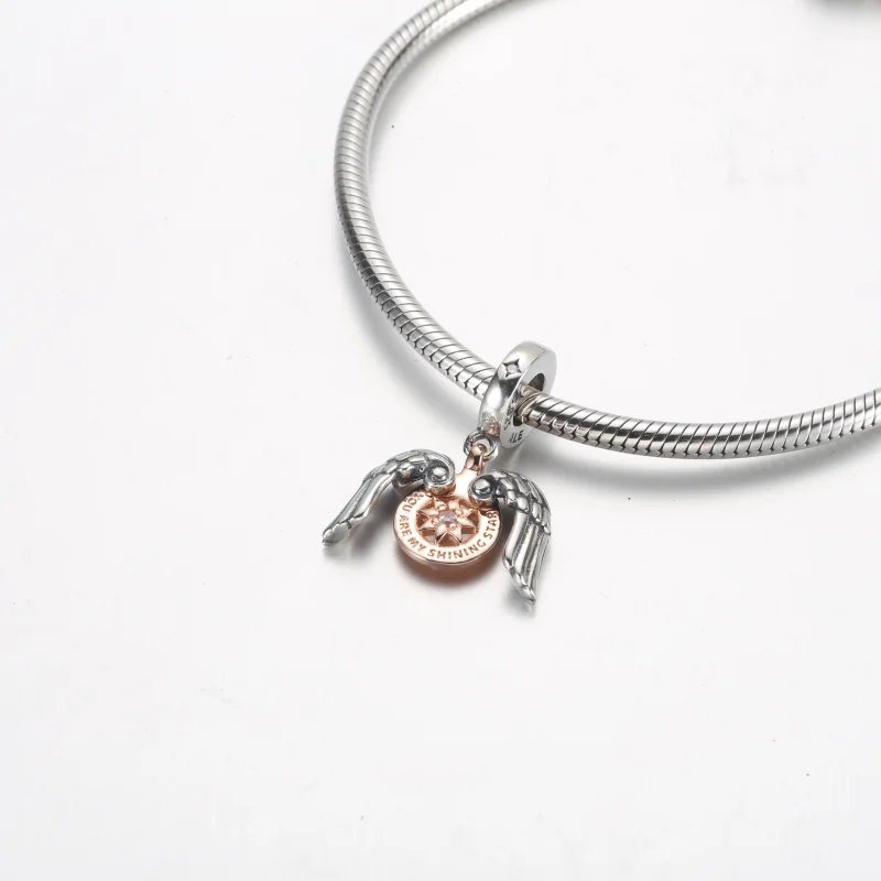 (imagem para) PANDORA Charm de Pingente Bússola Celeste com Asas de Anjo - 782359C01 - Visualizar 7