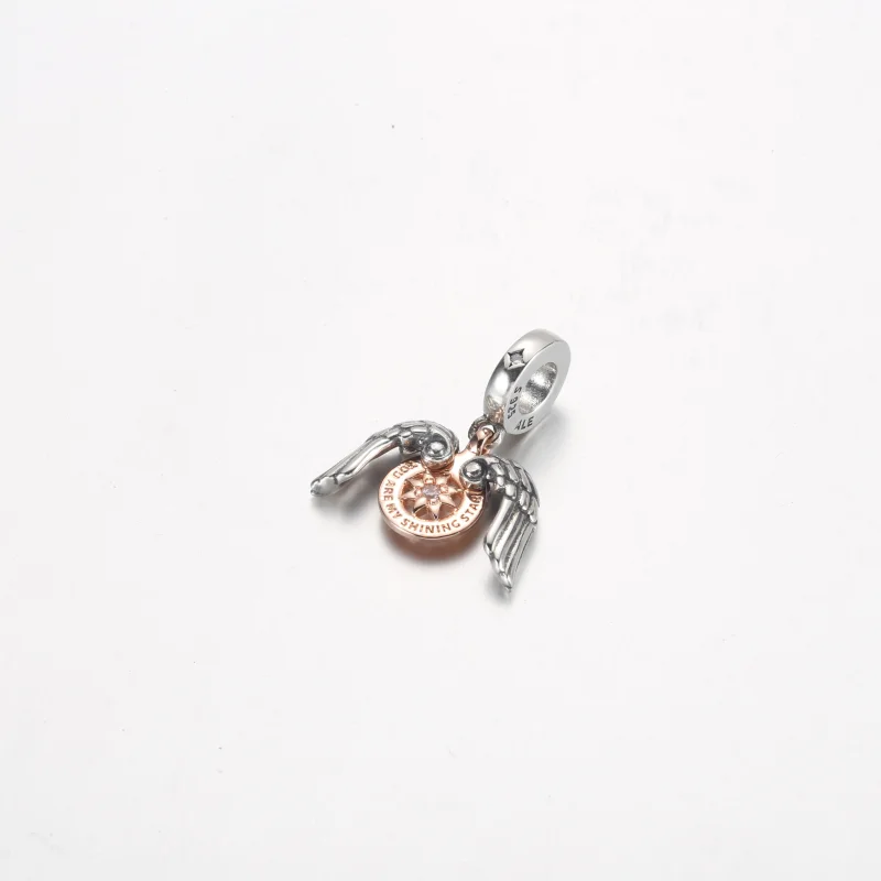 (imagem para) PANDORA Charm de Pingente Bússola Celeste com Asas de Anjo - 782359C01 - Visualizar 8