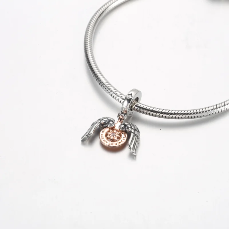 (imagem para) PANDORA Charm de Pingente Bússola Celeste com Asas de Anjo - 782359C01 - Visualizar 10