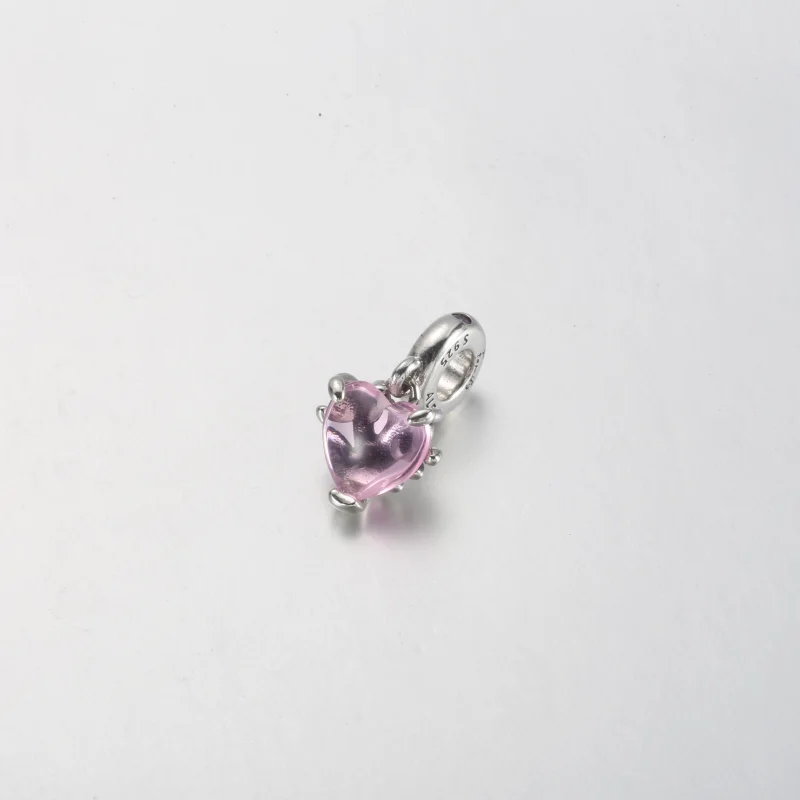 (imagem para) PANDORA Charm de Pingente Árvore Genealógica e Coração Rosa - 792654C01 - Visualizar 2