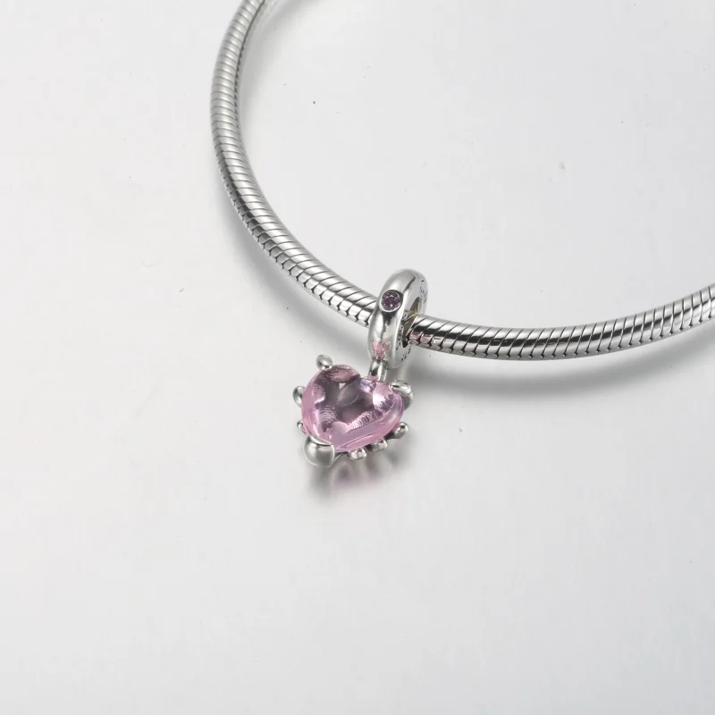 (imagem para) PANDORA Charm de Pingente Árvore Genealógica e Coração Rosa - 792654C01 - Visualizar 5