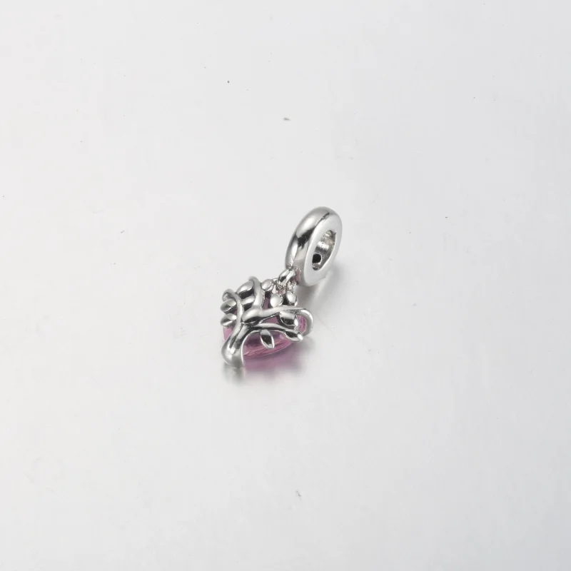 (imagem para) PANDORA Charm de Pingente Árvore Genealógica e Coração Rosa - 792654C01 - Visualizar 8