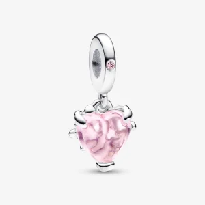 (imagem para) PANDORA Charm de Pingente Árvore Genealógica e Coração Rosa - 792654C01