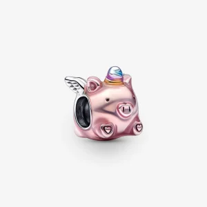 (imagem para) PANDORA Charm de Porco Unicórnio Voador - 792573C01