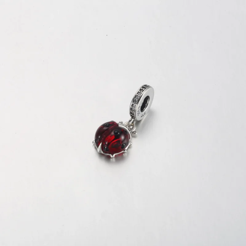 (imagem para) PANDORA Charm de Suspensão Joaninha Vermelha - 792571C01 - Visualizar 5