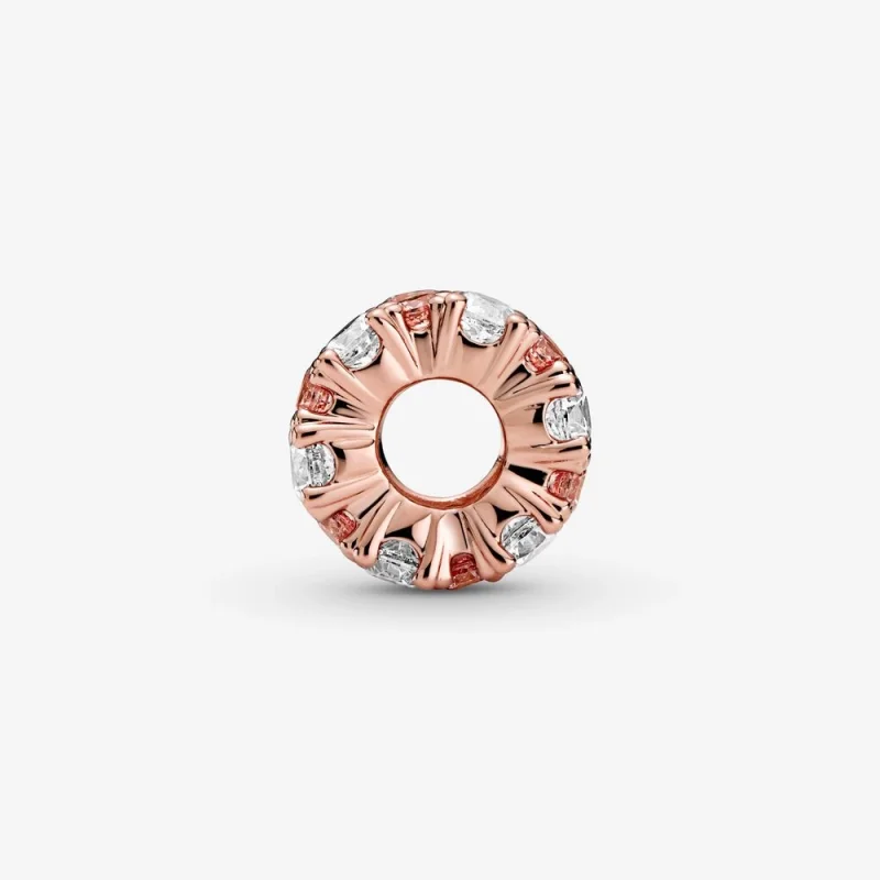 (imagem para) PANDORA Charm em Rosa e Cristal Cintilante - 788487C01 - Visualizar 4