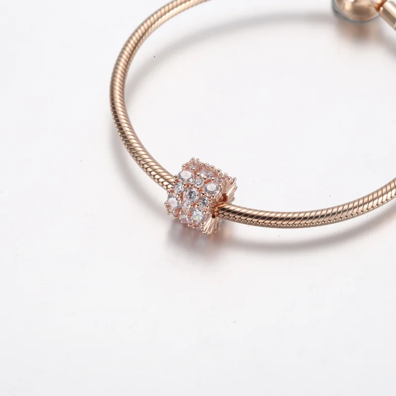 (imagem para) PANDORA Charm em Rosa e Cristal Cintilante - 788487C01 - Visualizar 10