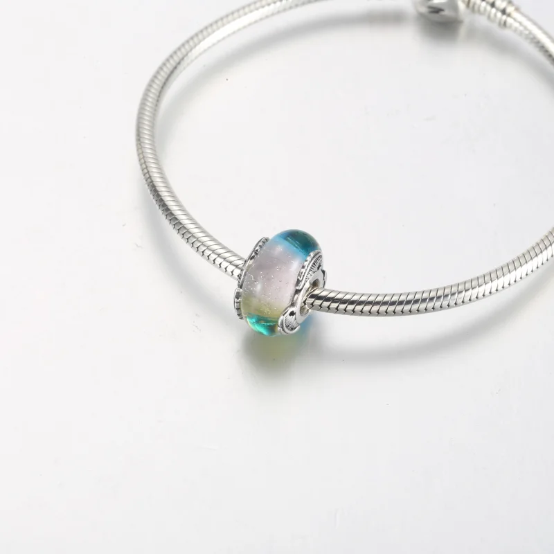 (imagem para) PANDORA Charm Multicolor de Vidro Murano e Pena Curva - 792577C00 - Visualizar 8