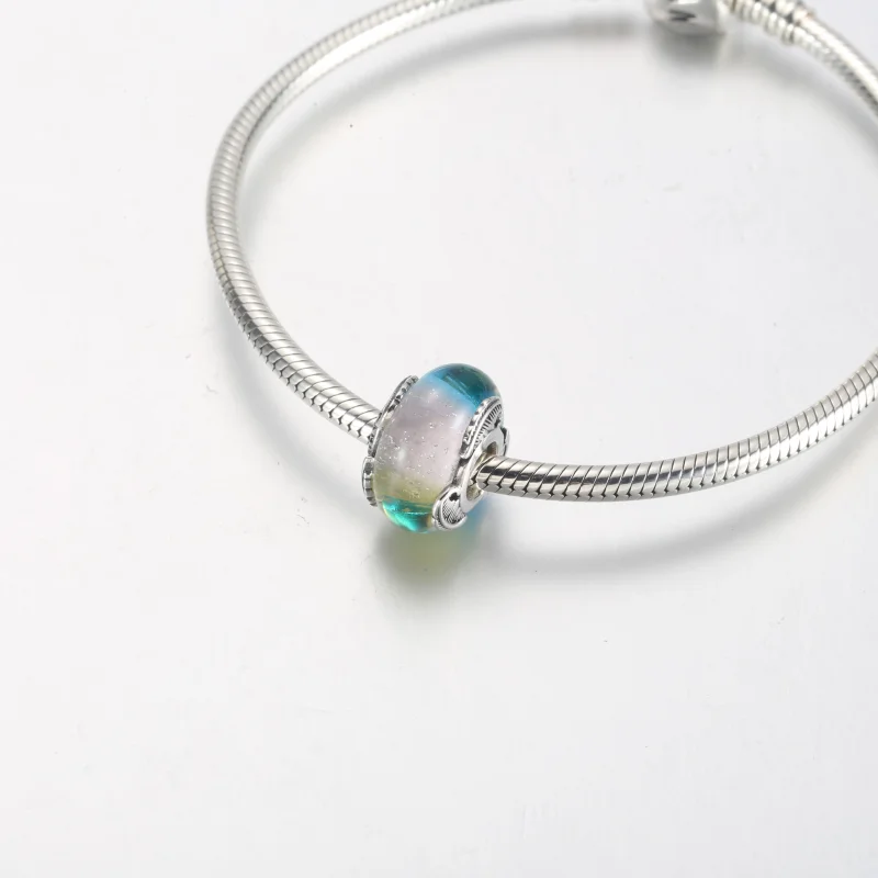 (imagem para) PANDORA Charm Multicolor de Vidro Murano e Pena Curva - 792577C00 - Visualizar 12