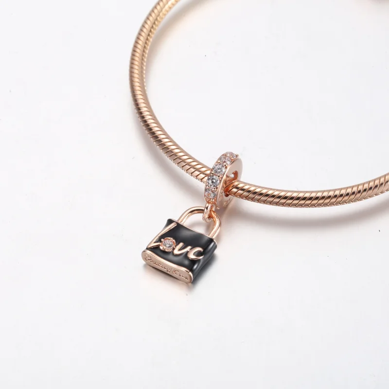 (imagem para) PANDORA Charm Pingente de Cadeado do Amor - 782508C01 - Visualizar 7