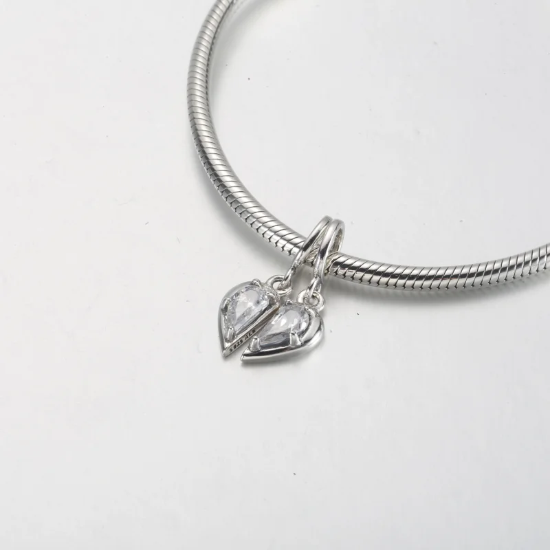 (imagem para) PANDORA Charm Pingente Duplo Mãe e Filha Divisível - 792643C01 - Visualizar 9