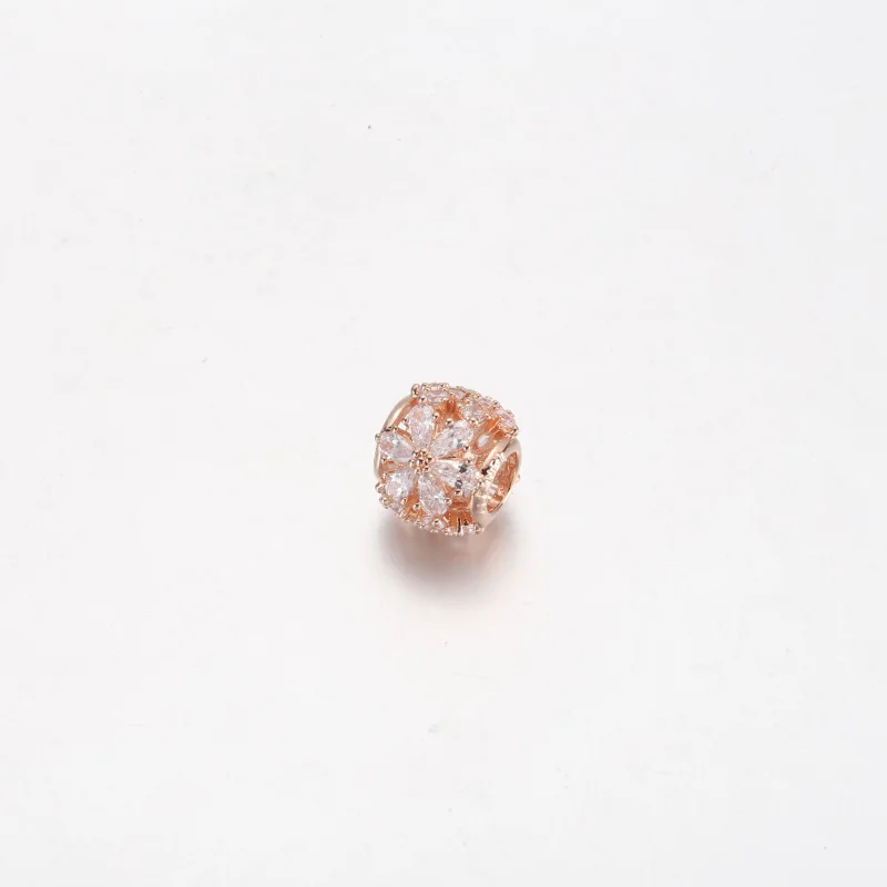 (imagem para) PANDORA Charm Redondo do Herbário Cintilante com Aglomerado - 782383C01 - Visualizar 5