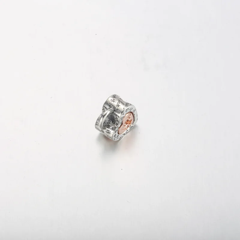 (imagem para) PANDORA Chave de Cadeado Coração Divisível Bicolor - 782505C00 - Visualizar 7