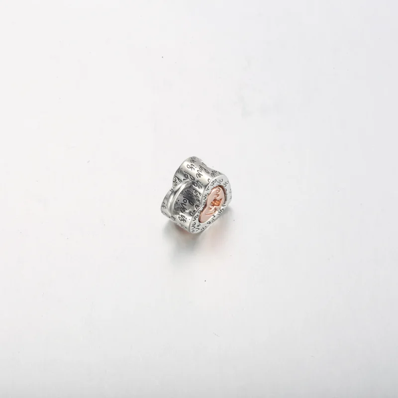 (imagem para) PANDORA Chave de Cadeado Coração Divisível Bicolor - 782505C00 - Visualizar 11