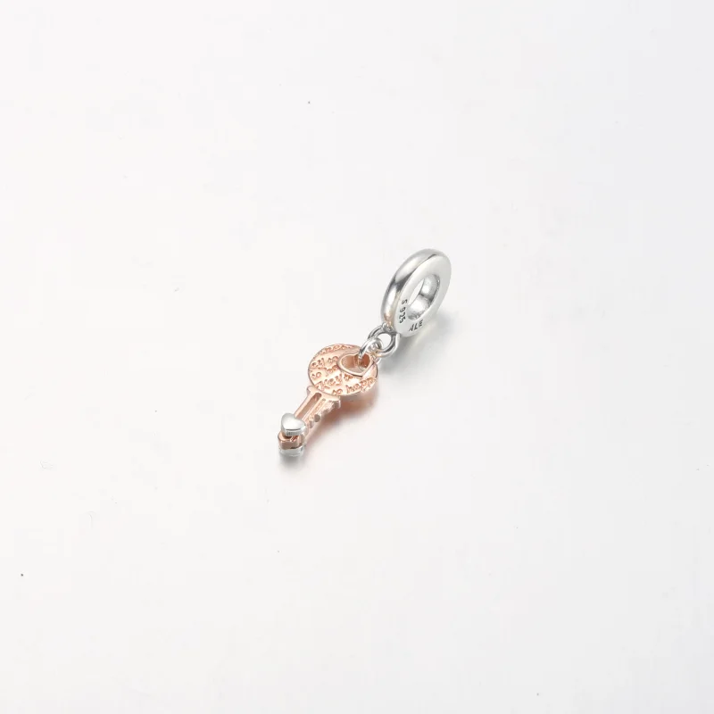 (imagem para) PANDORA Chave Duotônico e Charm Coração Deslizante - 782510C00 - Visualizar 8
