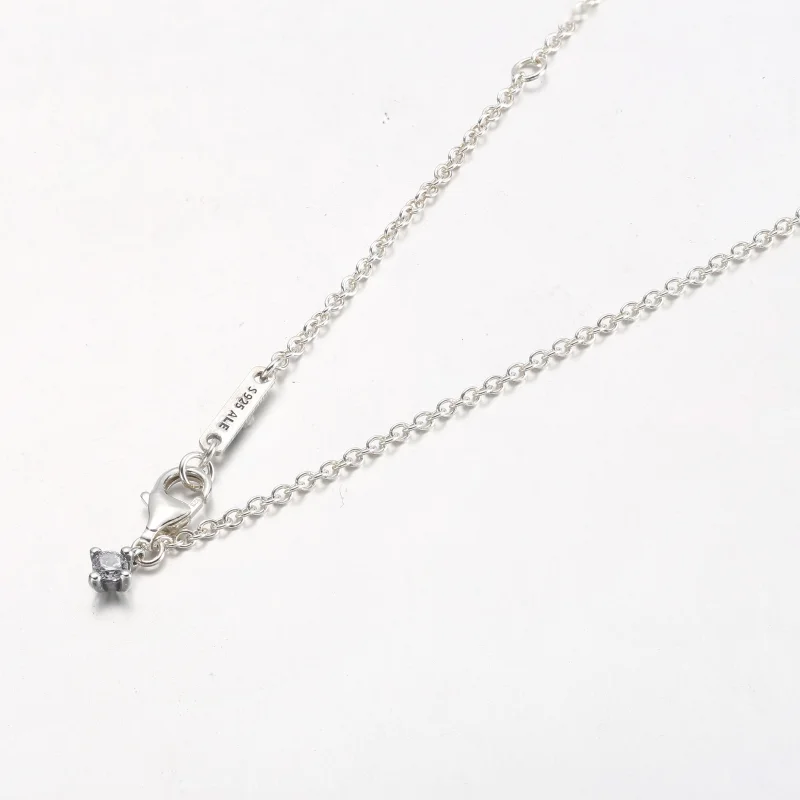 (imagem para) PANDORA Colar com Pingente Coração Brilhante Halo - 392542C01 - Visualizar 7