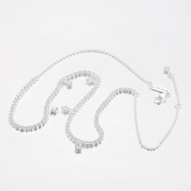 (imagem para) PANDORA Colar Gargantilha com Pingente Brilhante - 392405C01 - Visualizar 8