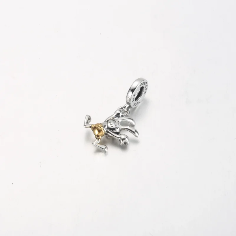 (imagem para) PANDORA Disney 100º Aniversário Charm Pingente Oscilante Oswald - 792519C01 - Visualizar 10