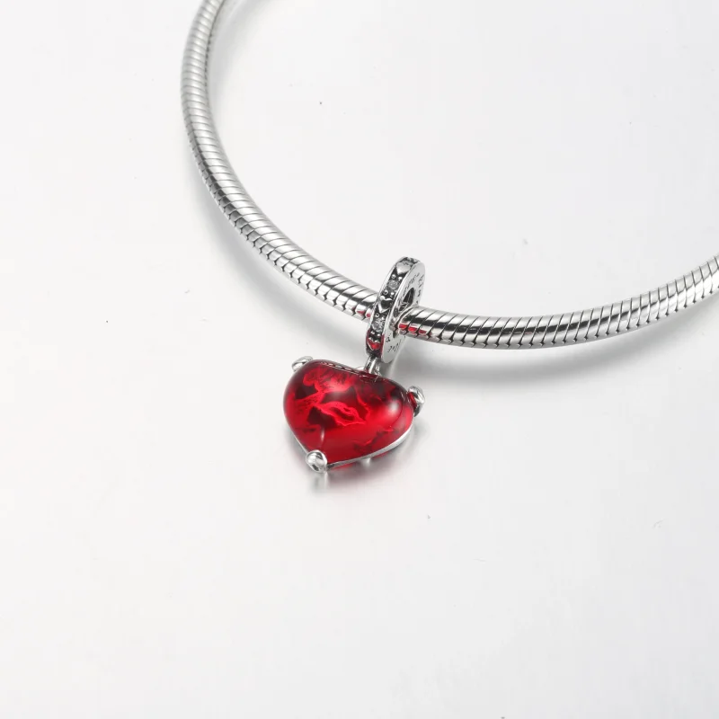 (imagem para) PANDORA Disney Beijo do Mickey e Minnie Mouse Charm Pingente de Vidro Murano Ver - Visualizar 10