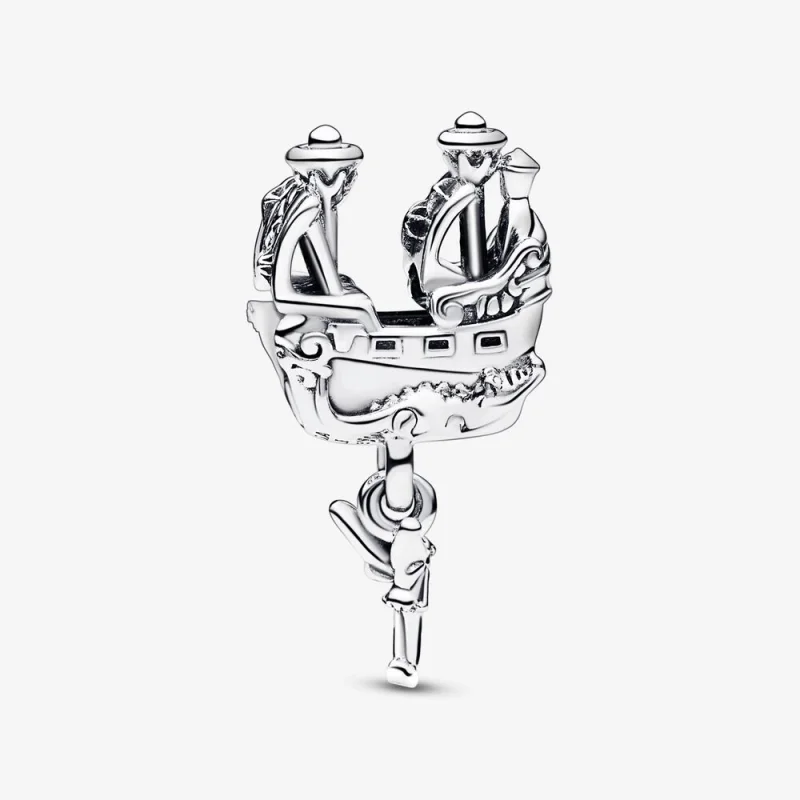 (imagem para) PANDORA Disney Charm da Navio Pirata da Sininho e do Capitão Gancho - 792521C00 - Visualizar 3