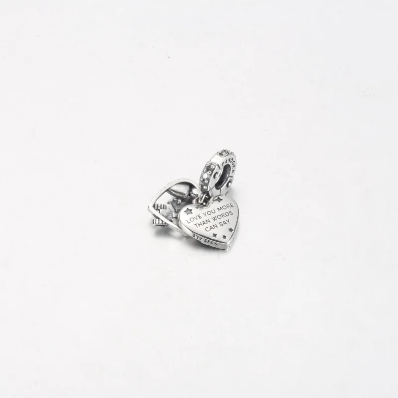 (imagem para) PANDORA Disney Pixar Wall-E & Eve Charm Pingente com Detalhes Suspensos que Bril - Visualizar 5