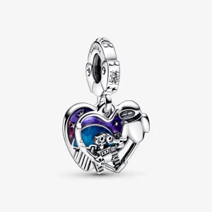 (imagem para) PANDORA Disney Pixar Wall-E & Eve Charm Pingente com Detalhes Suspensos que Brilham no Escuro - 792518C01