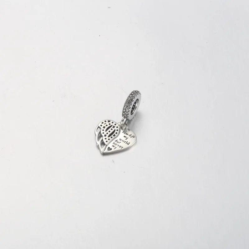 (imagem para) Pandora Heart and Angel Dangle - 792646C01 - Visualizar 3