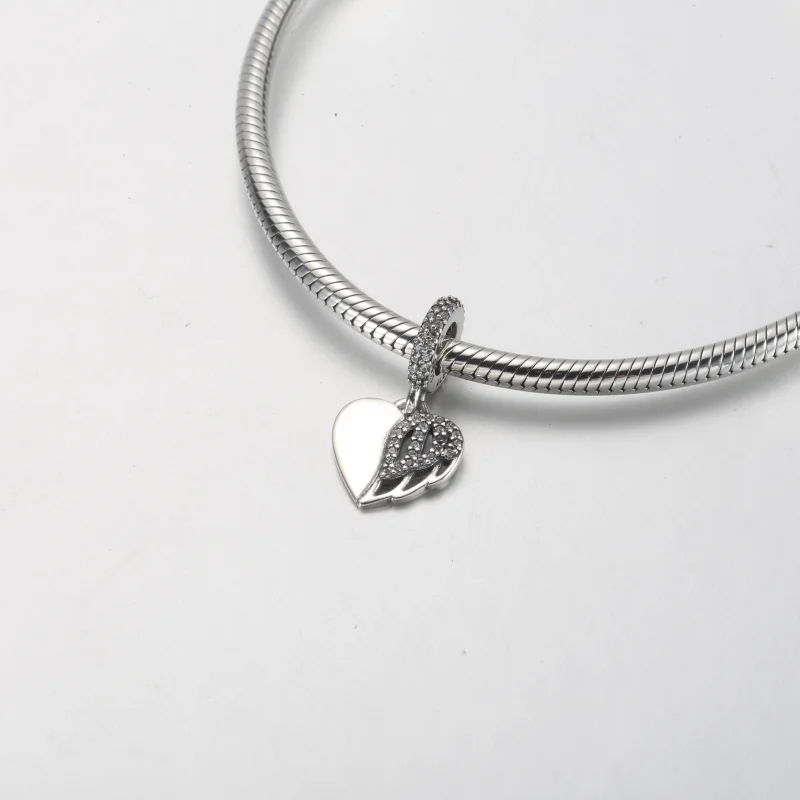 (imagem para) Pandora Heart and Angel Dangle - 792646C01 - Visualizar 7