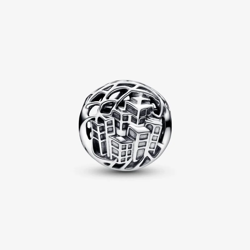 (imagem para) PANDORA Marvel Homem-Aranha Charm Cidade Elevada - 792350C01 - Visualizar 4