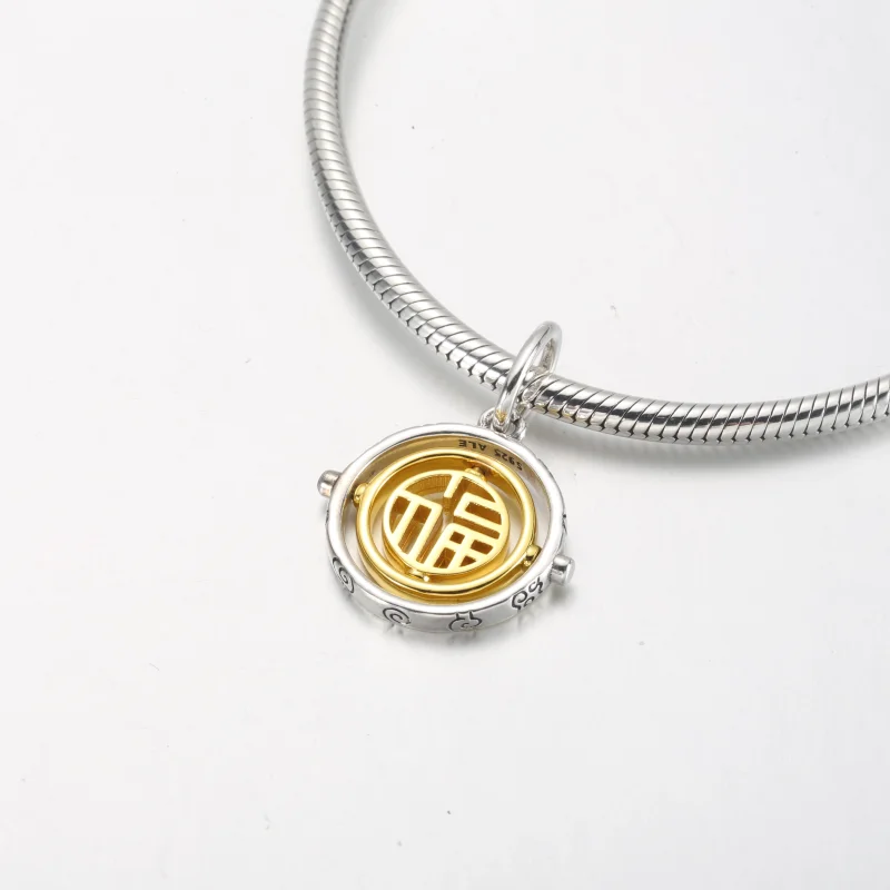 (imagem para) PANDORA Pingente Duotone Fú Giratório - 762536C00 - Visualizar 7