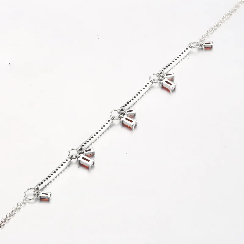 (imagem para) PANDORA Pulseira de Barra de Pavé em Formato de Traqueira - 592537C01 - Visualizar 8