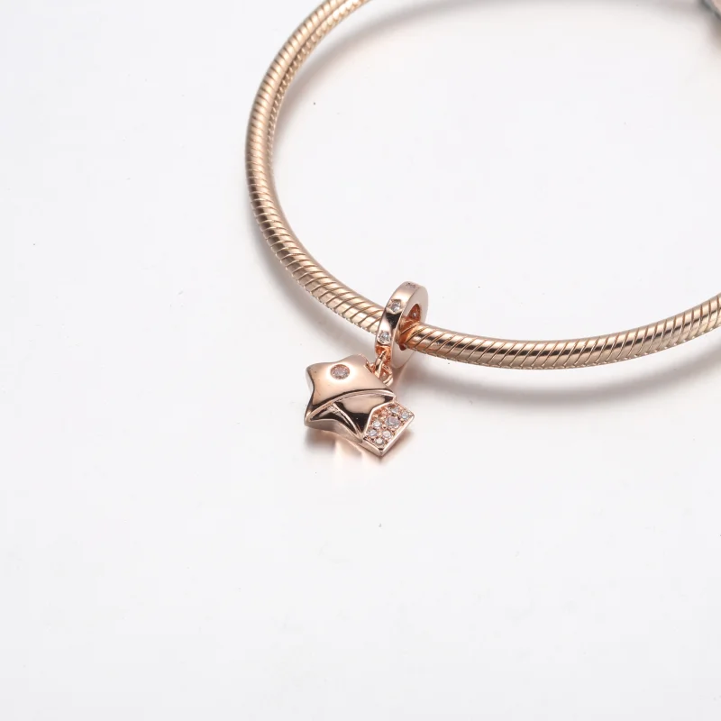 (imagem para) Pingente Pandora Rose Gold Estrela da Sorte com Dijes - 782483C01 - Visualizar 4