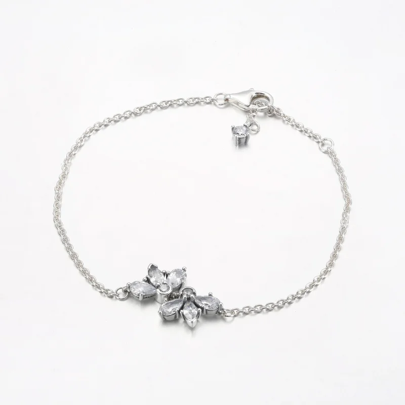 (imagem para) Pulseira de Corrente com Aglomerado de Herbário Brilhante PANDORA - 592398C01 - Visualizar 2