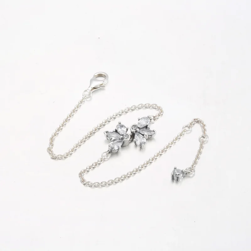 (imagem para) Pulseira de Corrente com Aglomerado de Herbário Brilhante PANDORA - 592398C01 - Visualizar 9