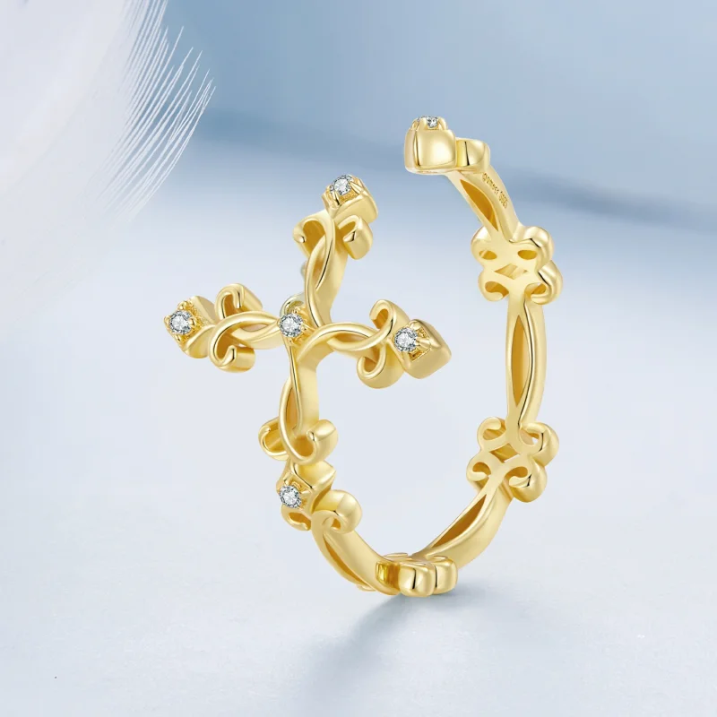 (imagem para) Anel Aberto Pandora Style Ouro Amarelo - BSR041-B - Visualizar 2