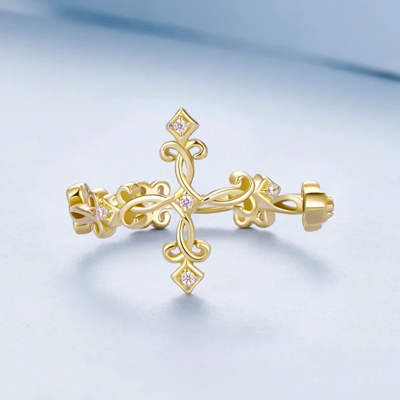 (imagem para) Anel Aberto Pandora Style Ouro Amarelo - BSR041-B - Visualizar 3