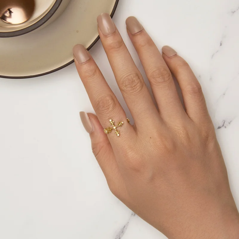 (imagem para) Anel Aberto Pandora Style Ouro Amarelo - BSR041-B - Visualizar 5