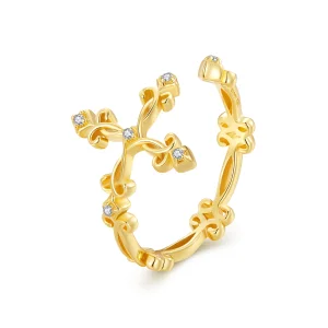 (imagem para) Anel Aberto Pandora Style Ouro Amarelo - BSR041-B