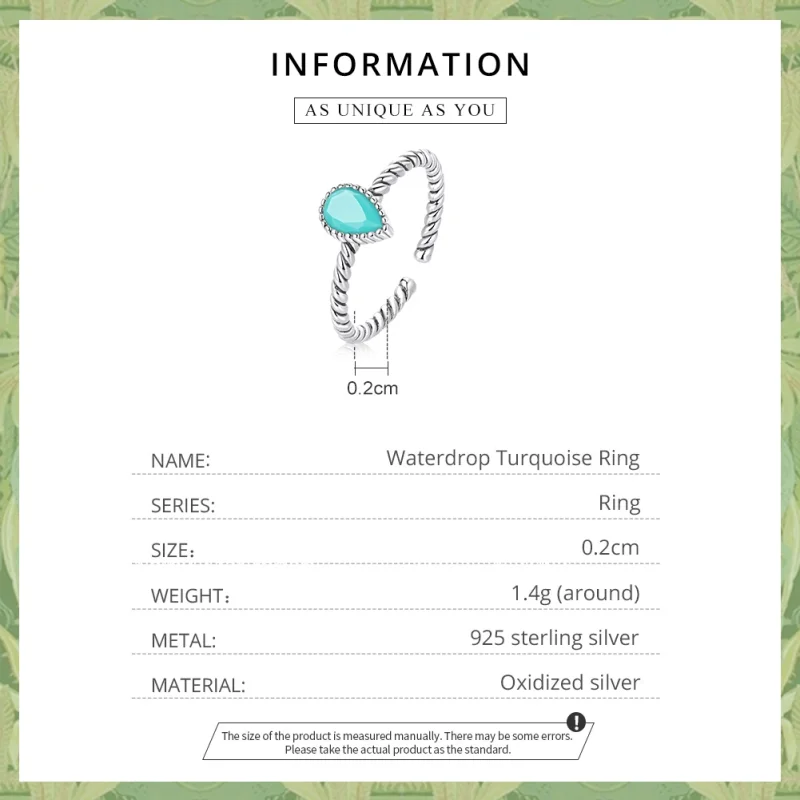 (imagem para) Anel Pandora Style Lágrima Aberto - BSR247 - Visualizar 4